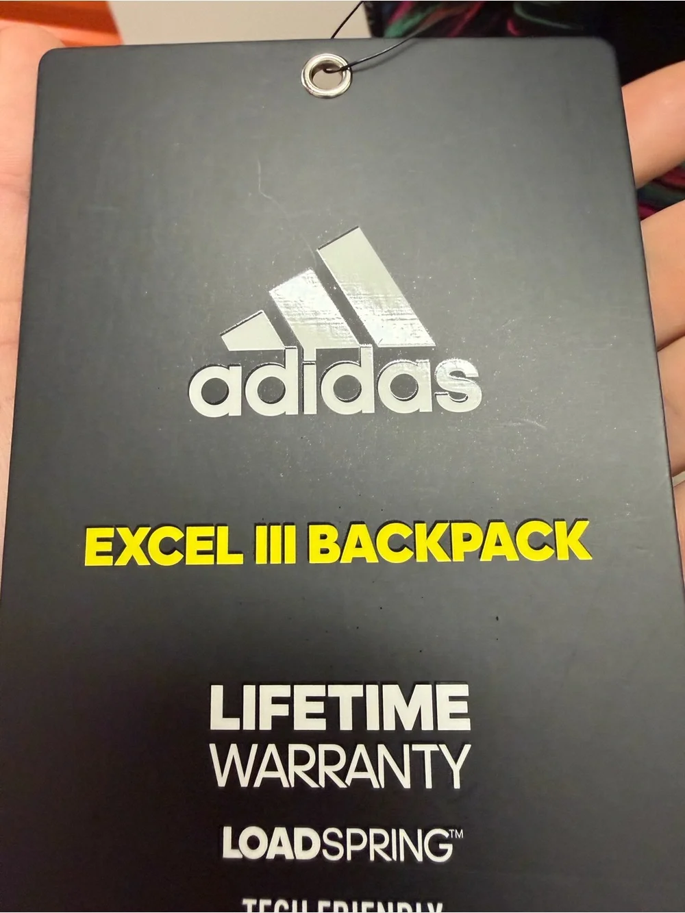NWT Adidas Excel ||| Black Multicolor Wave-Stripe Backpack